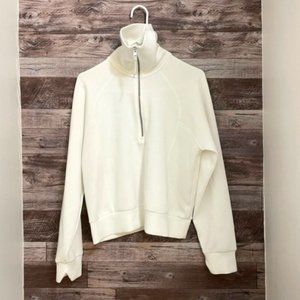 Spanx Air Essential Half Zip in Powder